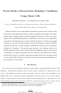 Cover page: Navier-Stokes characteristic boundary conditions using ghost cells