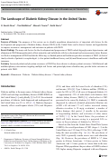 Cover page: The Landscape of Diabetic Kidney Disease in the United States