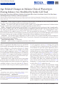 Cover page: Age-Related Changes in Malaria Clinical Phenotypes During Infancy Are Modified by Sickle Cell Trait