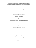 Cover page: Post-fire tree regeneration in an altered disturbance regime: community dynamics and interactions with land management