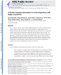 Cover page: A Spoken-Language Intervention for School-Aged Boys With Fragile X Syndrome