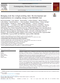 Cover page: Managing work flow in high enrolling trials: The development and implementation of a sampling strategy in the PREPARE trial