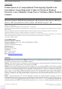 Cover page: Performance of a Computational Phenotyping Algorithm for Sarcoidosis Using Diagnostic Codes in Electronic Medical Records: Case Validation Study From 2 Veterans Affairs Medical Centers