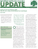 Cover page: Agricultural and Resource Economics Update