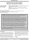 Cover page: Estimation of Laceration Length by Emergency Department Personnel