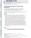 Cover page: Extrahippocampal high‐frequency oscillations during epileptogenesis