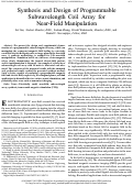 Cover page: Synthesis and Design of Programmable Subwavelength Coil Array for Near-Field Manipulation