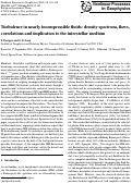 Cover page: Turbulence in nearly incompressible fluids: density spectrum, flows, correlations and implication to the interstellar medium