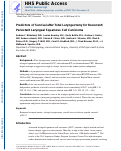 Cover page: Predictors of survival after total laryngectomy for recurrent/persistent laryngeal squamous cell carcinoma