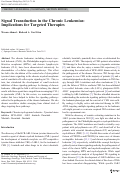 Cover page: Signal transduction in the chronic leukemias: implications for targeted therapies.