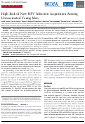 Cover page: High Risk of New HPV Infection Acquisition Among Unvaccinated Young Men.