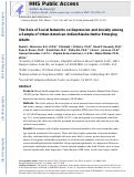 Cover page: The Role of Social Networks on Depression and Anxiety Among a Sample of Urban American Indian/Alaska Native Emerging Adults.