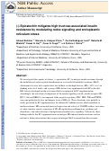 Cover page: (−)-Epicatechin mitigates high-fructose-associated insulin resistance by modulating redox signaling and endoplasmic reticulum stress