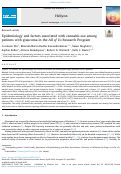 Cover page: Epidemiology and factors associated with cannabis use among patients with glaucoma in the All of Us Research Program