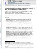 Cover page: Longitudinal Evaluation of Cerebral Growth Across Childhood in Boys and Girls With Autism Spectrum Disorder