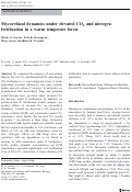 Cover page: Mycorrhizal dynamics under elevated CO2 and nitrogen fertilization in a warm temperate forest