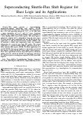 Cover page: Superconducting Shuttle-Flux Shift Register for Race Logic and Its Applications