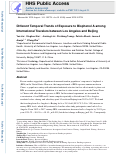 Cover page: Different temporal trends of exposure to Bisphenol A among international travelers between Los Angeles and Beijing