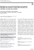 Cover page: Risk Behaviors Associated with Patterns of Sexualized Stimulant and Alcohol Use among Men Who Have Sex with Men: a Latent Class Analysis