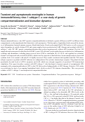 Cover page: Transient and asymptomatic meningitis in human immunodeficiency virus-1 subtype C: a case study of genetic compartmentalization and biomarker dynamics