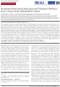 Cover page: Persistent Herpesvirus Infections and Telomere Attrition Over 3 Years in the Whitehall II Cohort.