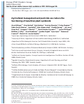 Cover page: Agricultural management and pesticide use reduce the functioning of beneficial plant symbionts.