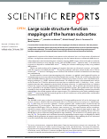 Cover page: Large scale structure-function mappings of the human subcortex