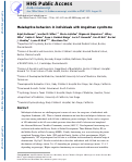 Cover page: Maladaptive behaviors in individuals with Angelman syndrome