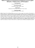 Cover page: Models of Complexity for Dynamic Decision Making Derived from Cognitive Informatics, Complexity Theory, and Psychophysics