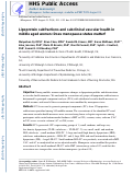 Cover page: Lipoprotein subfractions and subclinical vascular health in middle aged women: does menopause status matter?