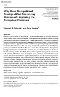 Cover page: Why Does Occupational Prestige Affect Sentencing Outcomes?: Exploring the Perceptual Mediators