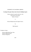 Cover page: Learning to Recognise Objects and Actions for Intelligent Agents