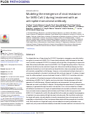 Cover page: Modeling the emergence of viral resistance for SARS-CoV-2 during treatment with an anti-spike monoclonal antibody