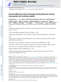 Cover page: Gender affirming hormone therapy dosing behaviors among transgender and nonbinary adults