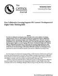 Cover page: How Does Collaborative Learning Support ESL Learners’ Development of Higher Order Thinking Skills?