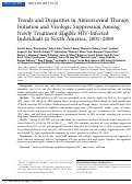 Cover page: Trends and Disparities in Antiretroviral Therapy Initiation and Virologic Suppression Among Newly Treatment-Eligible HIV-Infected Individuals in North America, 2001–2009