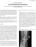 Cover page: Lateral Femoral Notch Sign and Its Associations