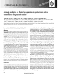 Cover page: A novel predictor of clinical progression in patients on active surveillance for prostate cancer