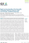 Cover page: Rapid Low-Cost Assembly of the Drosophila melanogaster Reference Genome Using Low-Coverage, Long-Read Sequencing