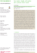 Cover page: Size matters: height, cell number and a person's risk of cancer