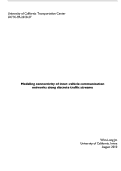 Cover page: Modeling connectivity of inter-vehicle communication networks along discrete traffic streams