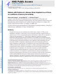 Cover page: Patients with Parkinsons Disease Show Impaired Use of Priors in Conditions of Sensory Uncertainty.