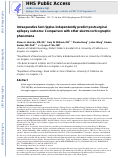 Cover page: Intraoperative fast ripples independently predict postsurgical epilepsy outcome: Comparison with other electrocorticographic phenomena