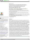 Cover page: Saccharomyces cerevisiae Mus81-Mms4 prevents accelerated senescence in telomerase-deficient cells