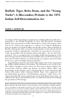 Cover page: Buffalo Tiger, Bobo Dean, and the “Young Turks”: A Miccosukee Prelude to the 1975 Indian Self-Determination Act