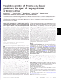 Cover page: Population genetics of Trypanosoma brucei gambiense, the agent of sleeping sickness in Western Africa