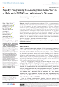 Cover page: Rapidly Progressing Neurocognitive Disorder in a Male with FXTAS and Alzheimer's Disease.