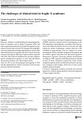 Cover page: The challenges of clinical trials in fragile X syndrome