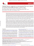 Cover page: Optimal harvest responses to environmental forecasts depend on resource knowledge and how it can be used