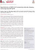 Cover page: Rapid detection of SARS-CoV-2 variants by molecular-clamping technology-based RT-qPCR.